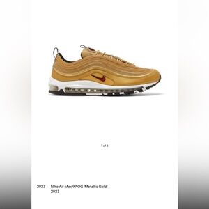NIKE women’s Air Max 97 OG metallic gold 2023 size 7